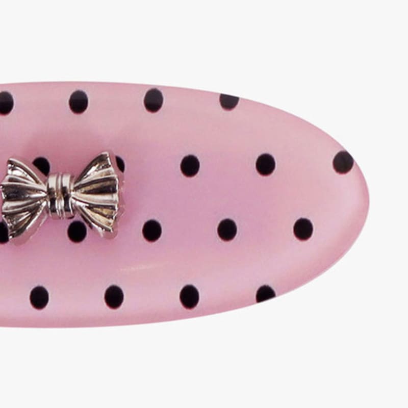 pink PINEAPPLE [2EA 1SET] POLKA DOT ribbon HAIRPIN_pink