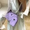 Chain Female Solid color Wide Shoulder Strap Handbag Phone Pocket Single Shoulder Bag Crossbody Bag
