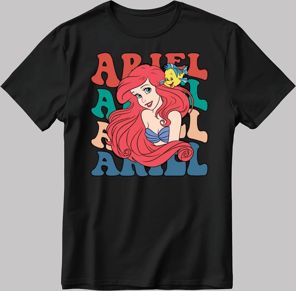 Ariel Princess Black TShirt S