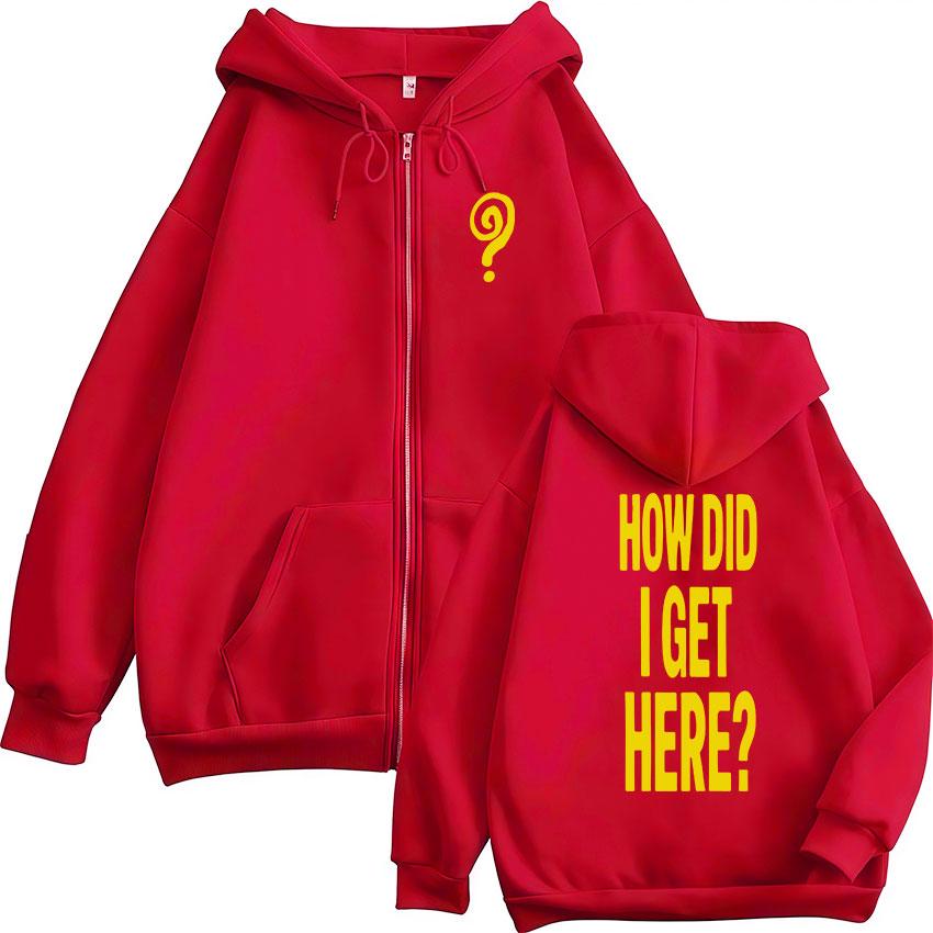 Louis Tomlinson How Did I Get Here? Tour  Print Zip Up Hoodie Men Women Retro Fashion Long Sleeve Oversized Coats Sweatshirt