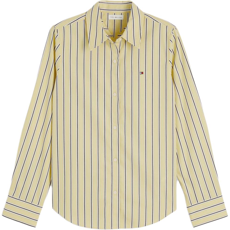 Tommy Hilfiger Chemises Femme Jaune Revers Modéré WW0WW51155-0FR 38 beige