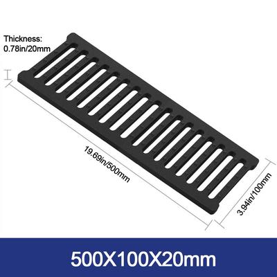 New High Strength Trench Cover Rectangular Black Garage Floor Drain Resin Plastic Grates Drainage Basement