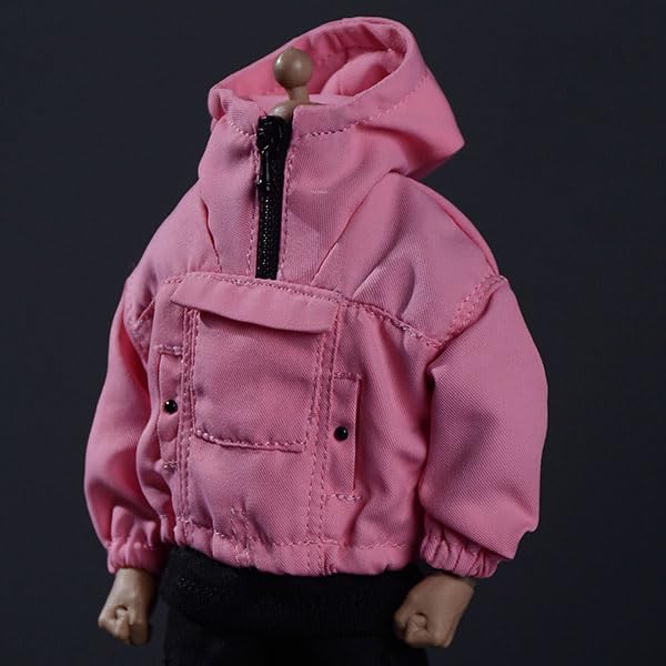 

Модный свитшот масштаба 1/12 (Один кусочек) для мужчин и женщин (Тело, голова, обувь и т.д.. Не включено) Персиково-розовый