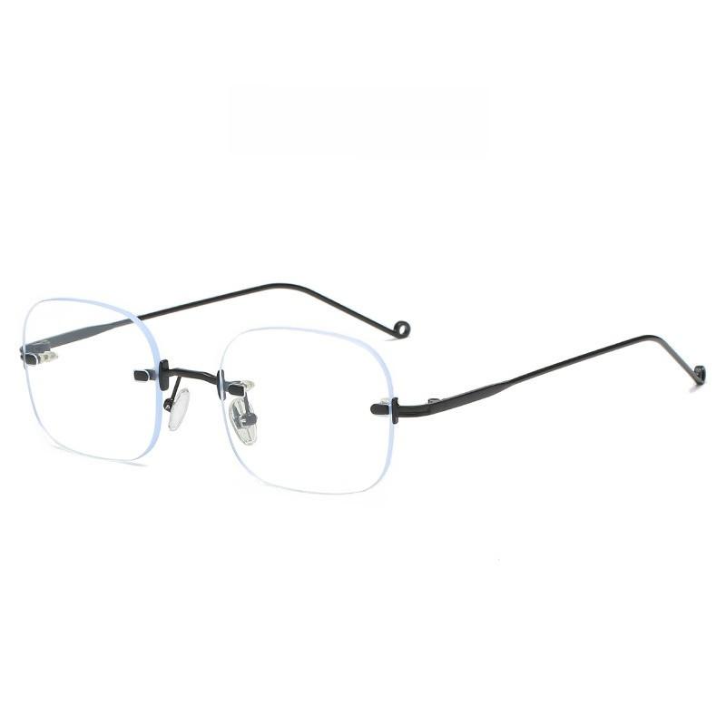 

Style Blue Light Blocking Glasses With Metal Frame For Fashionable Commuting чёрный