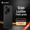 AMW Matte Genuine Leather Phone Case for Huawei Pura70 Pro/Pro+