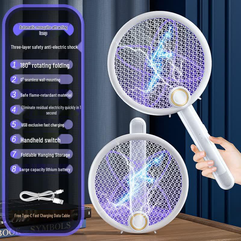 LISM 3-in-1 Foldable Electric Mosquito Swatter & Trap (2-Pack)