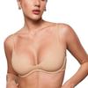 Large size TK European and American size English marked with steel ring flat mouth round neck non-marking slim underwear bra