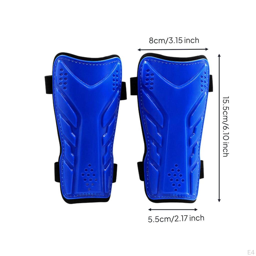 2 Pieces Double Strap Leg Protectors AntiCollision Soccer Guards with Straps Hook and Loop