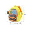 Plush Cartoon Excavator Backpack 2-4 Years Old Kids Small School Bag Kids Engineering Backpack