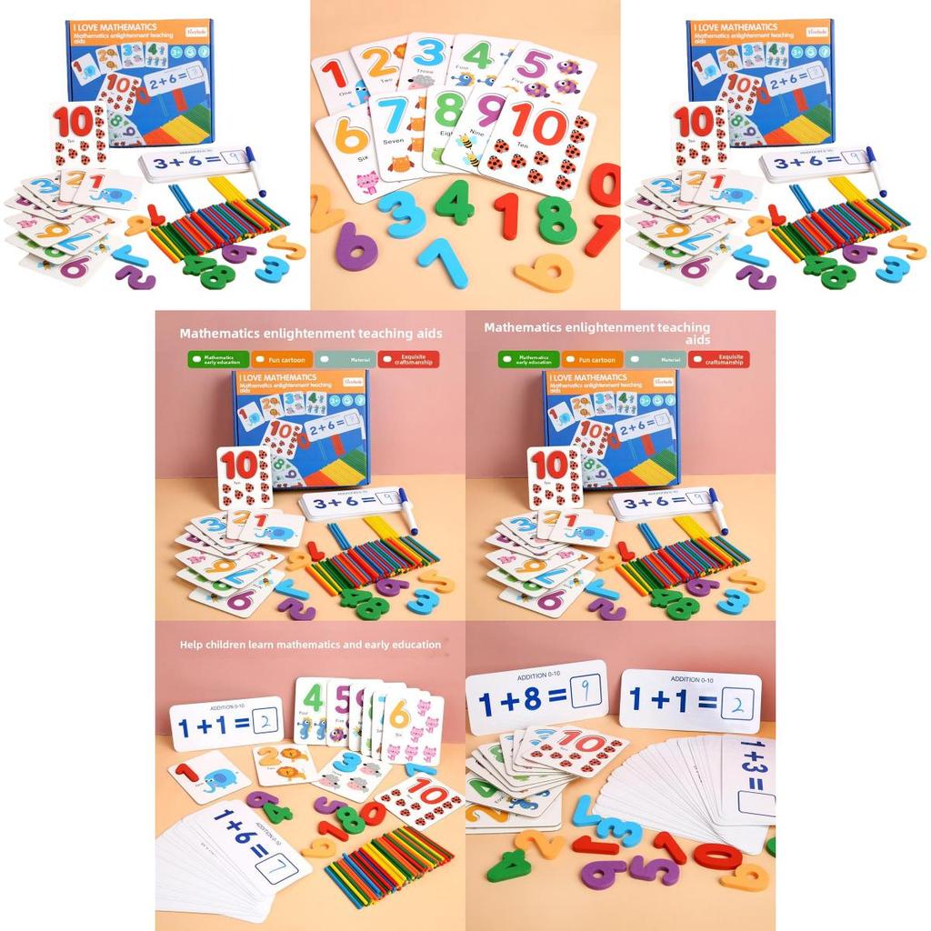 Wooden Math Learning Toy For Preschoolers With Number Matching And Addition Subtraction Activities For Early Childhood Education