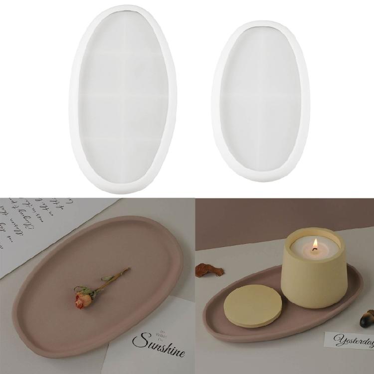 Plate Dish Ashtray Mould for Resin Epoxy Mould for Office Home Decor Supply