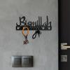 Charmantes islamisches Dekor - Schlüsselhalter und Wandkunst aus Metall. Ein entzückendes muslimisches Geschenk und eine arabische Wanddekoration. Badezimmerzubehör