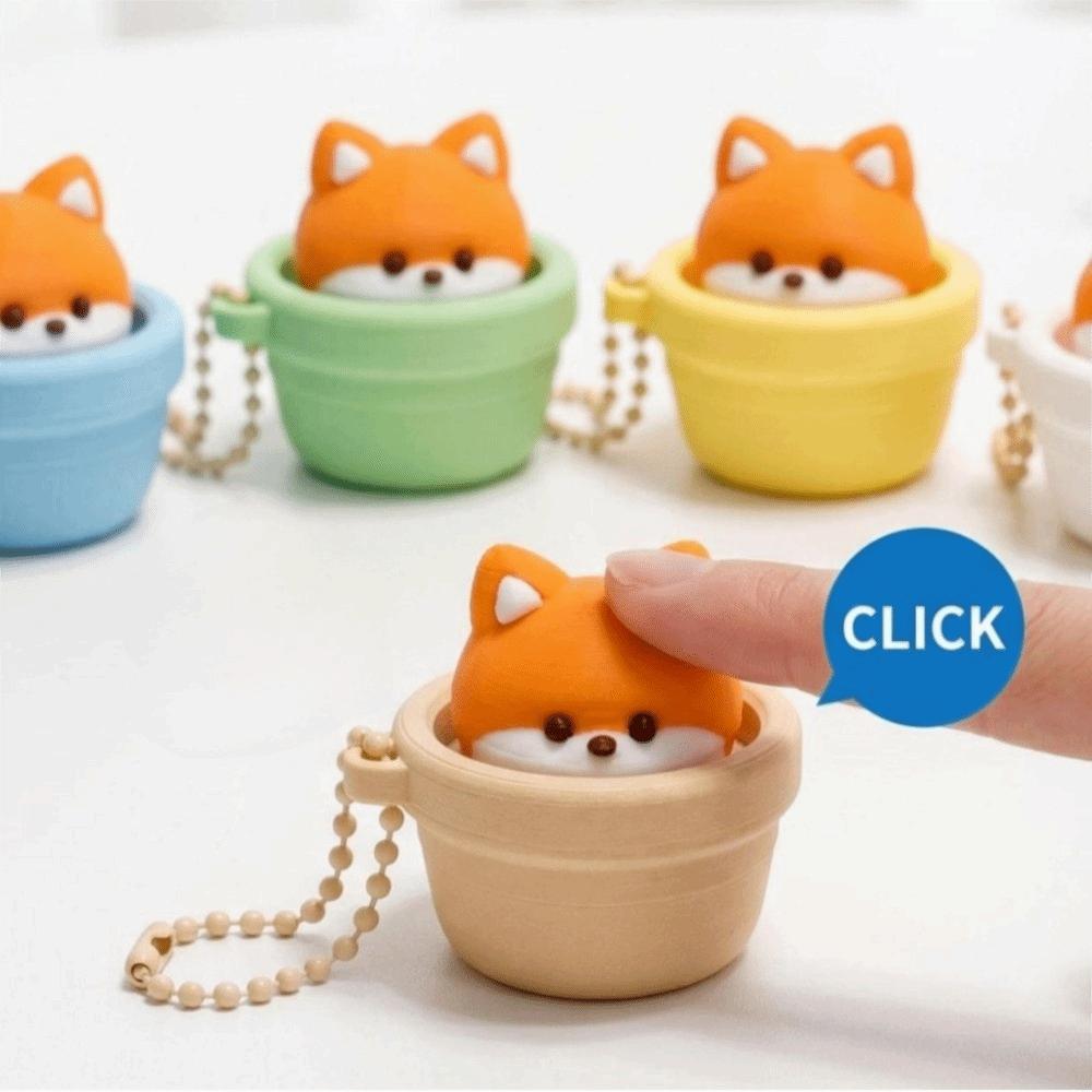 Soft Slow Rebound Clicking Pressure Relief Toy Button Press Click Keyring Gifts for Children