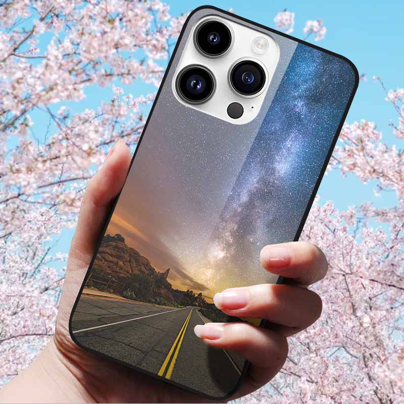 For iPhone 16 Pro Max Case Tempered Glass Hard Fashion Cover Soft Bumper for iPhone 16 Pro Phone Shell Capa iPhone 16 Plus Cases