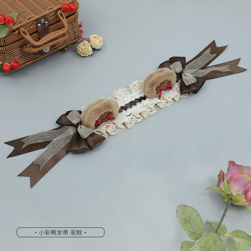 Olita Headband Cute Handmade Fashion Accessories Cosplay Comic Show Dress Up Plush Bear Ears Headband