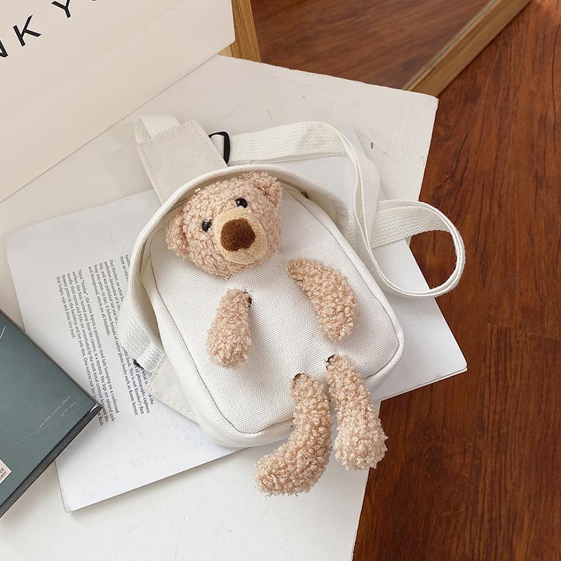 Crossbody Bag Women's Ins Versatile Chest Bag Children's Student Large-capacity Canvas Mobile Phone Bag