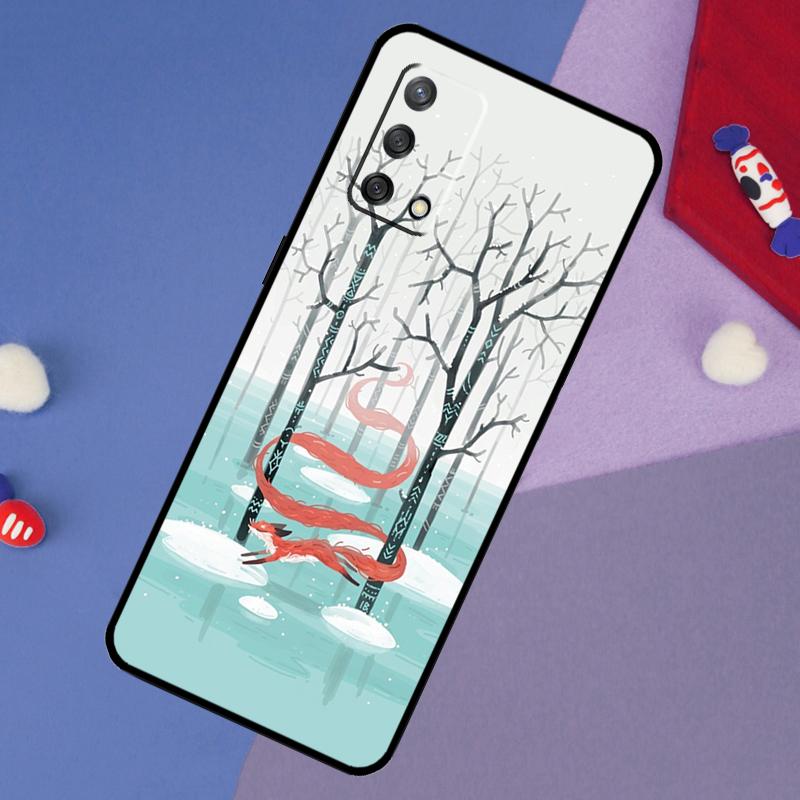 Winter Fox Foxes Case For Oppo A5 Pro A6 A57 A17 A78 A54 A74 A94 A76 A16 A96 A18 A40 A60 A80 A38 A58 A98 A15