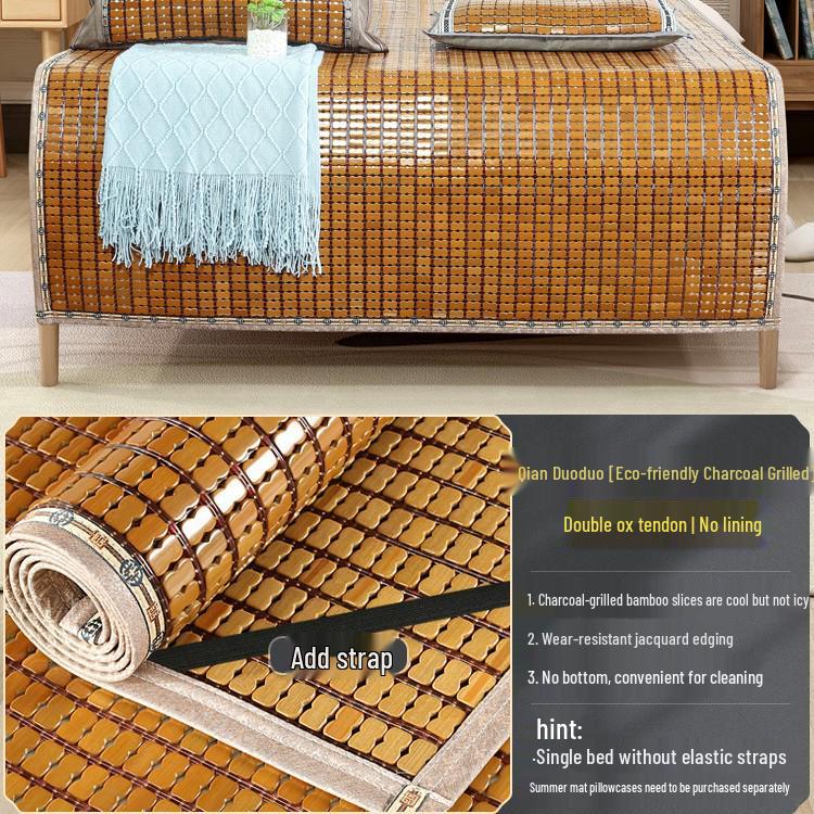Carbonized Bamboo Mahjong Mat - Foldable