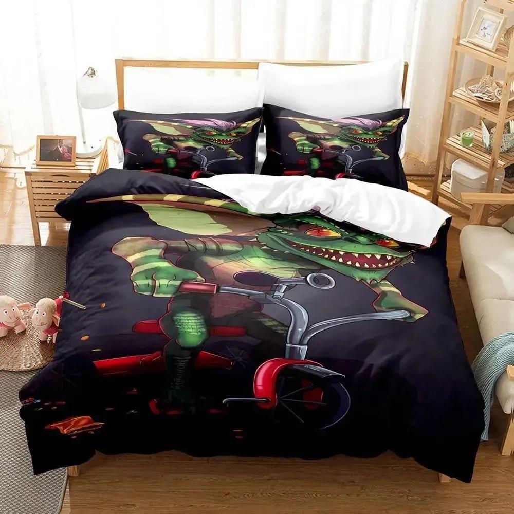 Comforter 3D Print Fashion Gremlins Bedding Set 3D Printed Suitable For Bedroom Kids Home Textile