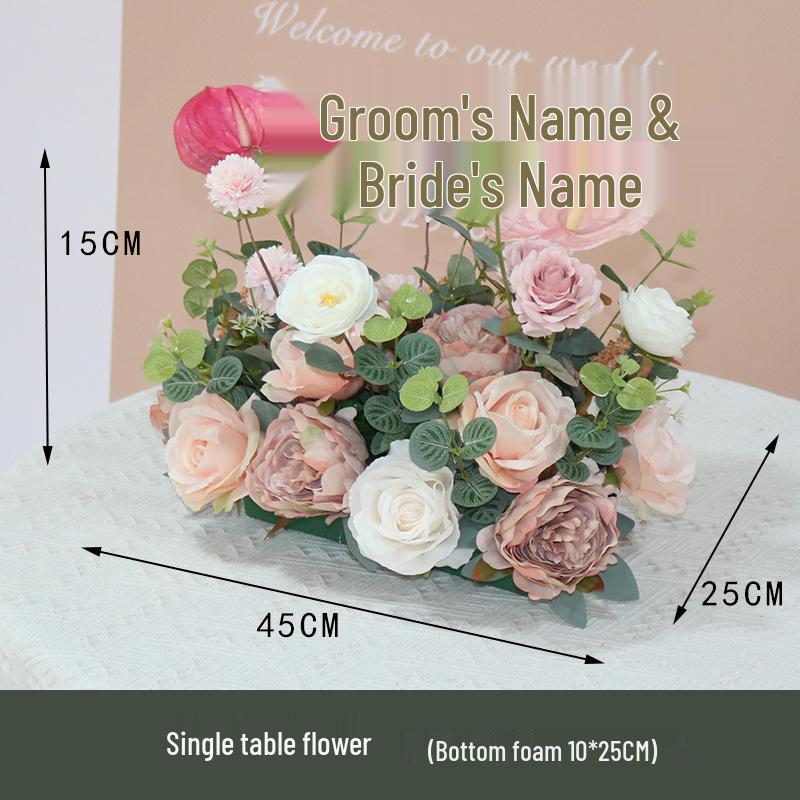 Pastorales Seidenblumenarrangement für Wohnzimmer oder Esstisch-Dekoration