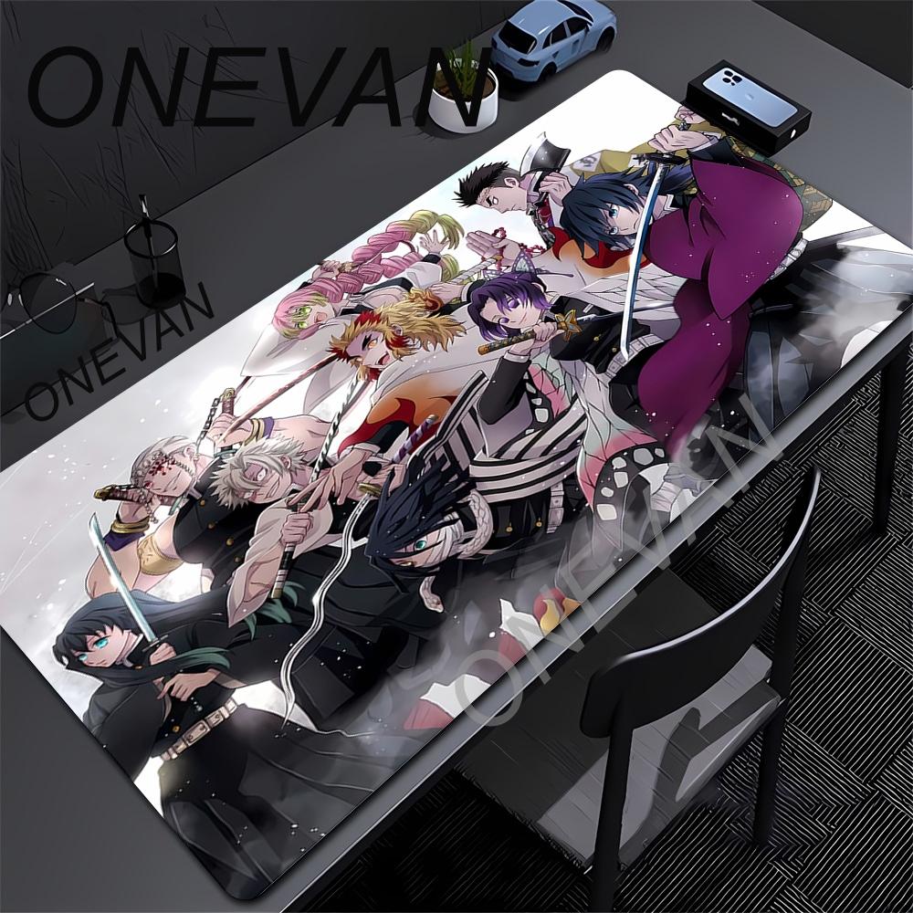 Mouse Pad Rubber Mat Anime Demon Slayer Gaming Deskmat Keyboard Pads Cartoon Cute Mousepad Kawaii Pc Accessories Mouse Mats Xxl