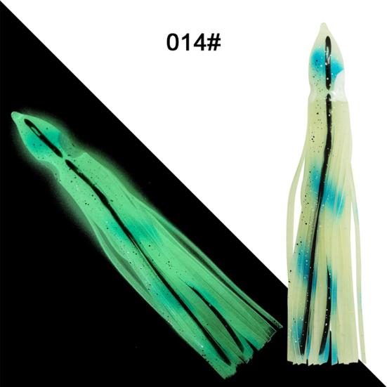 5 Stück/Set 9cm Leuchtende Weiche Oktopusförmige Kunstköder Faux Köder Angelzubehör