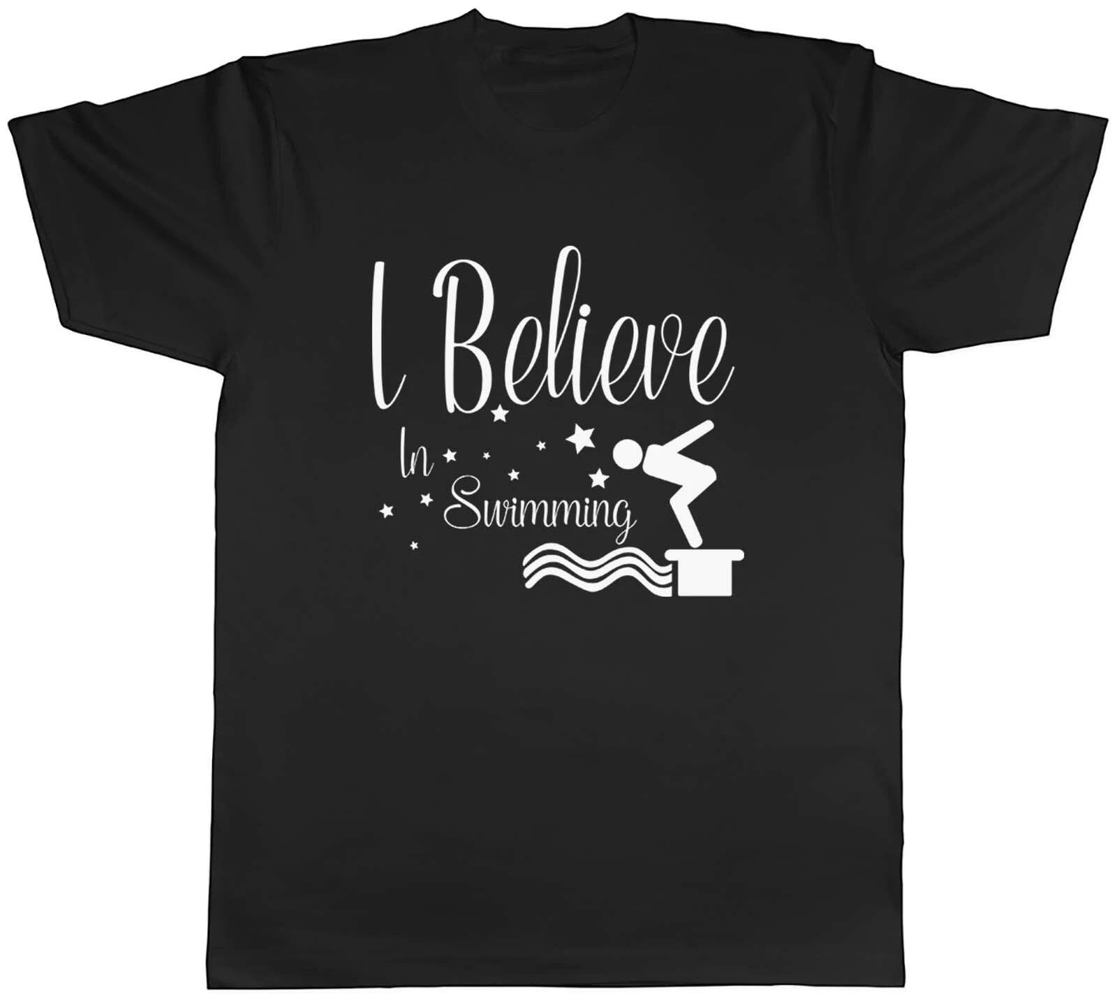 I Believe in Swimming Mens Unisex T-Shirt Tee XXXL