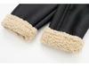 2024 Winter Shearling Biker Short Reversible Women's Jacket with Zipper Accents