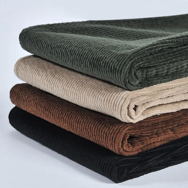 Women's Fall/Winter High-Waisted Corduroy Pants Relaxed Fit with Elastic Waistband Plus Size Thickened Fabric Casual Trousers for Mothers