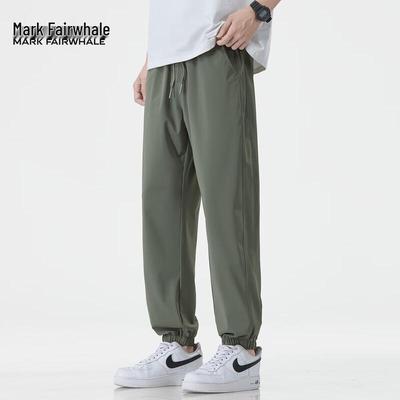 Mark Fairwhale Men's Ice Silk Tapered Casual Pants