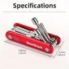 6 in 1 Multi-Functional Folding Socket Wrench, Portable Spanner Tool Set for Household Repair, DIY Hand Tool
