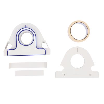 Masking Tape Applicator and 25mm Wide White Sticker Roll Covering Paint Tape Dispenser Cutter for Trim Window Door Frame