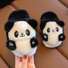 New Cute Children's Cartoon Panda Winter Slippers Comfortable Warm Cotton Shoes Boys Girls Indoor Home Fluffy Slippers