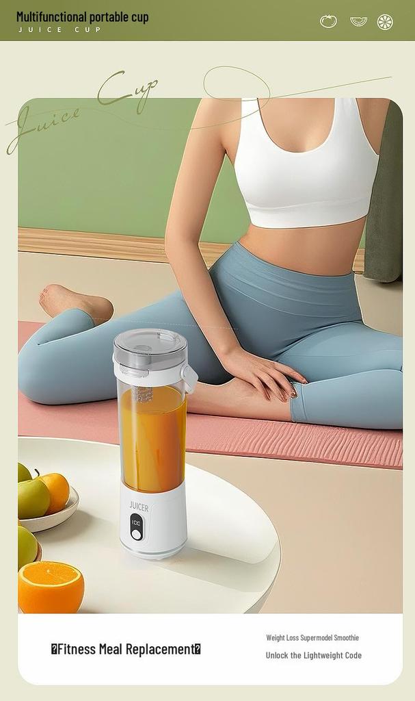 Portable Electric Juicer & Ice Crusher: Multifunctional Household Fruit Juice Cup