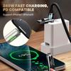 1.5M 4-in-1 Fast Charging Cable with LED Indicator 240W USB C  Universal Cable with Lightning/Micro-USB/Type-C Ports for All Phones Tablets Power