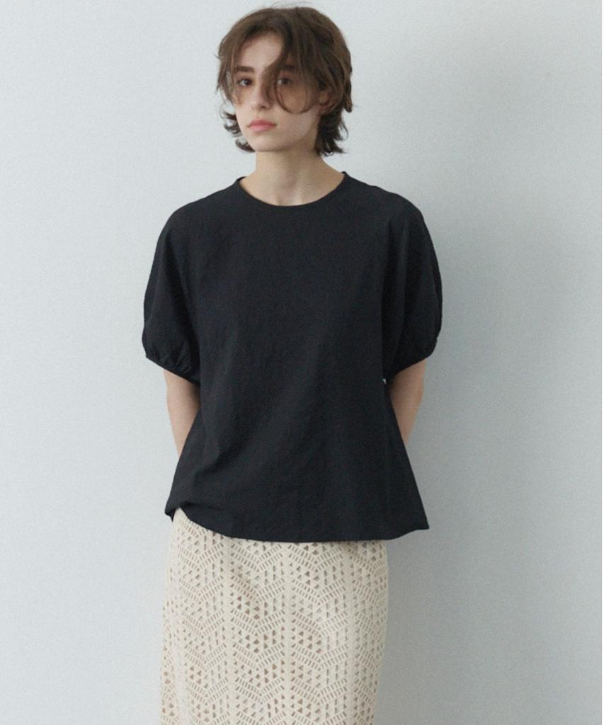 Okuka Voluminous Puff Blouse - Black