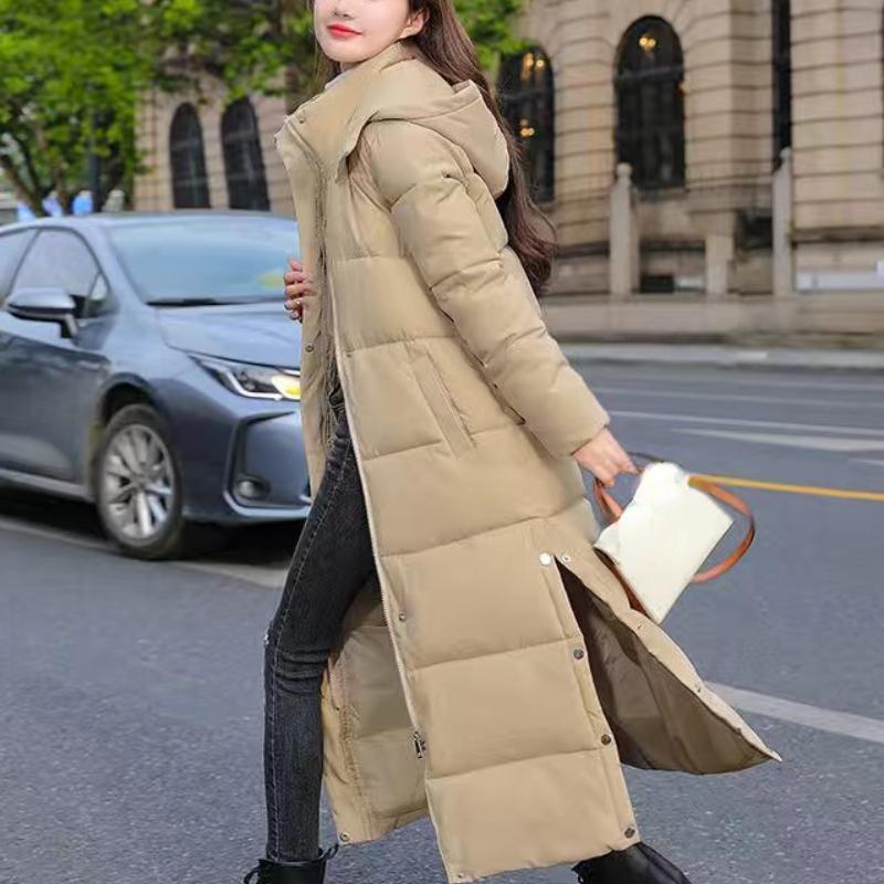 Зимние длинные парки с капюшоном — фото 6