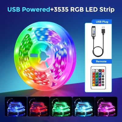 Self-adhesive Smart LED Strip Lights E-sports Ambient Lighting Lighting Tools Flexible Tape Lamp USB Home Decor