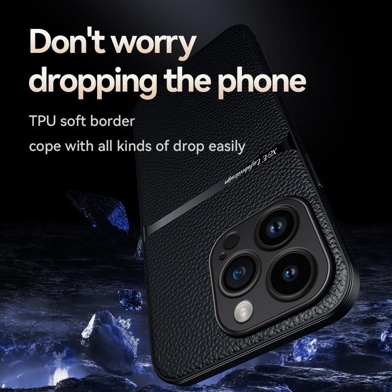 Phone Case For Honor 600 Pro Back Silicone Frame Shockproof Car Magnetic Holder Leather Fine Lines Anti-drop Back Cover For Honor 600 Pro Cover Cases