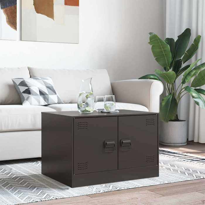 VidaXL Coffee Table Black 67x50x44 Cm Steel, Side Table, Living Room Table, Tea Table, End Table, Side Table, 841727