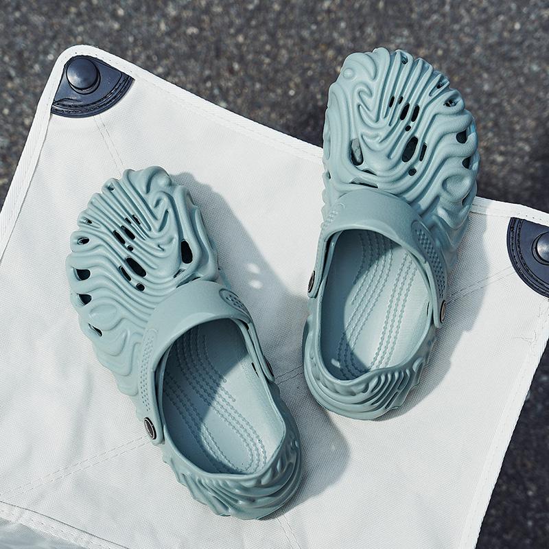 

Мужские летние легкие противоскользящие сандалии на толстой подошве из ЭВА, повседневная удобная обувь с отверстиями 40