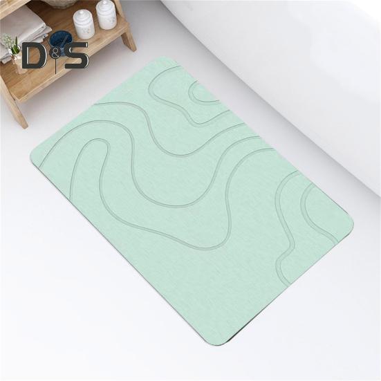 Bathroom Floor Mat Quick Absorbent Quick-Drying Diatom Mud Anti-Slip Bottom Solid Color Easy To Clean Multipurpose Bath Shower Sink Kitchen Carpet