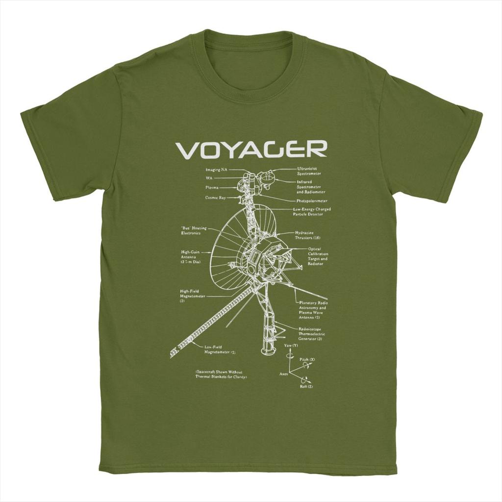 Magliette da uomo del Programma Voyager Interstellare 100% Cotone Top Hipster Manica Corta Girocollo Maglietta Idea Regalo T-Shirt