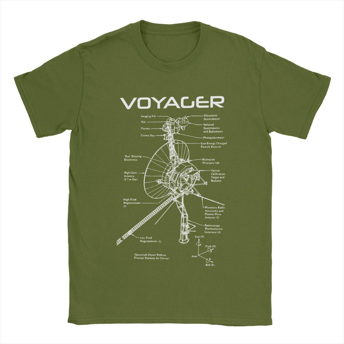 

Чоловічі футболки Voyager Program Interstellar 100% Бавовна Топи Хіпстерські Короткий Рукав Круглий Комір Футболка Ідея для Подарунка Футболки 4XL