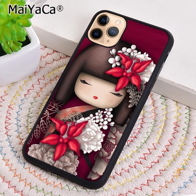 

MaiYaCa Японская кукла Кокеси Кейко Чехол для телефона iPhone 17 Air 16 16e 15 14 plus 11 12 13 pro max Защитный корпус coque iPhone 11pro max