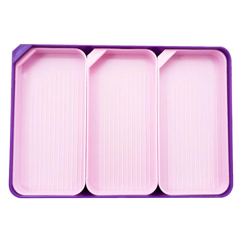 4 Set Diamond Painting Tray Large Capacity Diamond Painting Pen Glue Clay Bead Plate Rhinestone Tray Kit Diamond Art Accessories