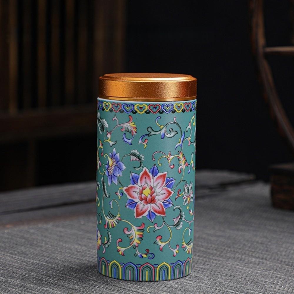 Ceramic Empty Tea Tin Can Mini Storage Jar Storage Can Tea Packaging Box  Tea-leaves Packaging