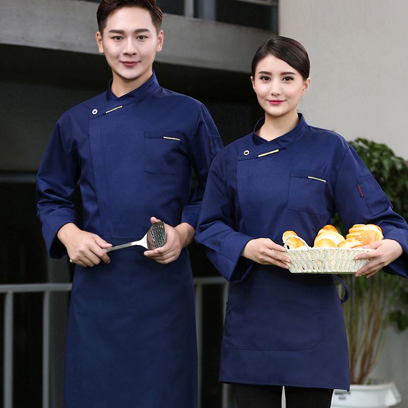 Unisex Fleece-Lined Chef Uniform: Cold-Proof Long Sleeve for Autumn/Winter - Ideal for Restaurants, Catering, Hotel, and Cake Shops.