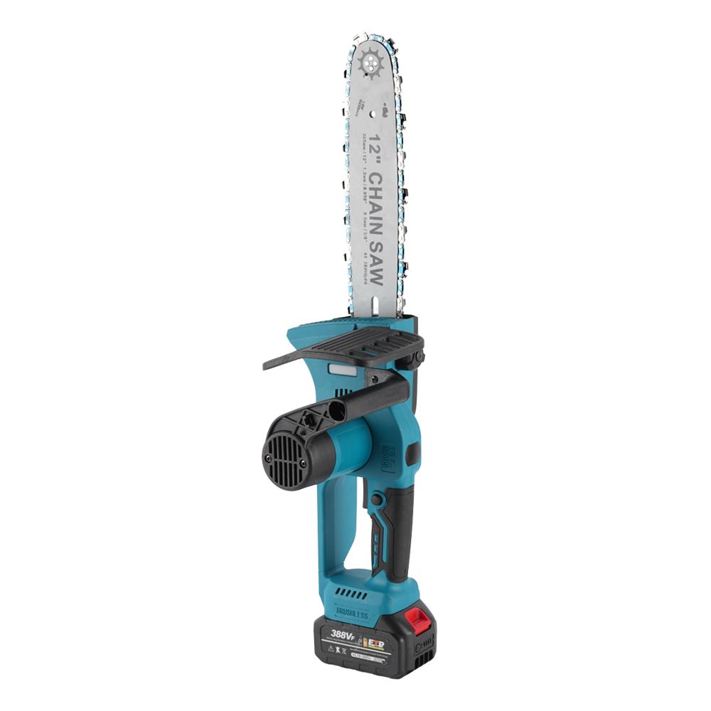 12 Inch Brushless Electric Saw With Oiler Cordless Portable Garden Woodworking Cutting Tool Machine For Makita 18V Battery