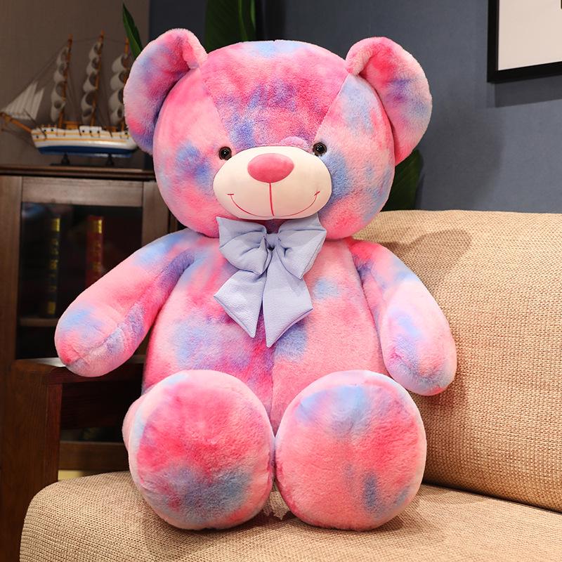 

Large Plush Color Teddy Bear Doll for Girls - Big Bear Hugging & Sleeping Comfort Doll 60cm (0.55kg) рожевий/червоний